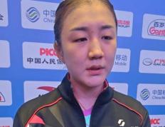 陈梦夺铜牌采访！珍惜与朱雨玲比赛，赛出不放弃精神，展露强度大